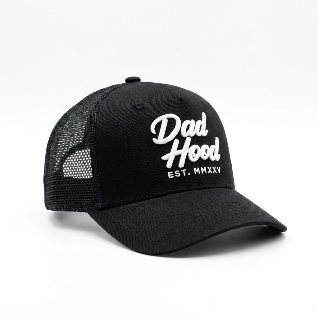 Dad Hood - Black Trucker Hat